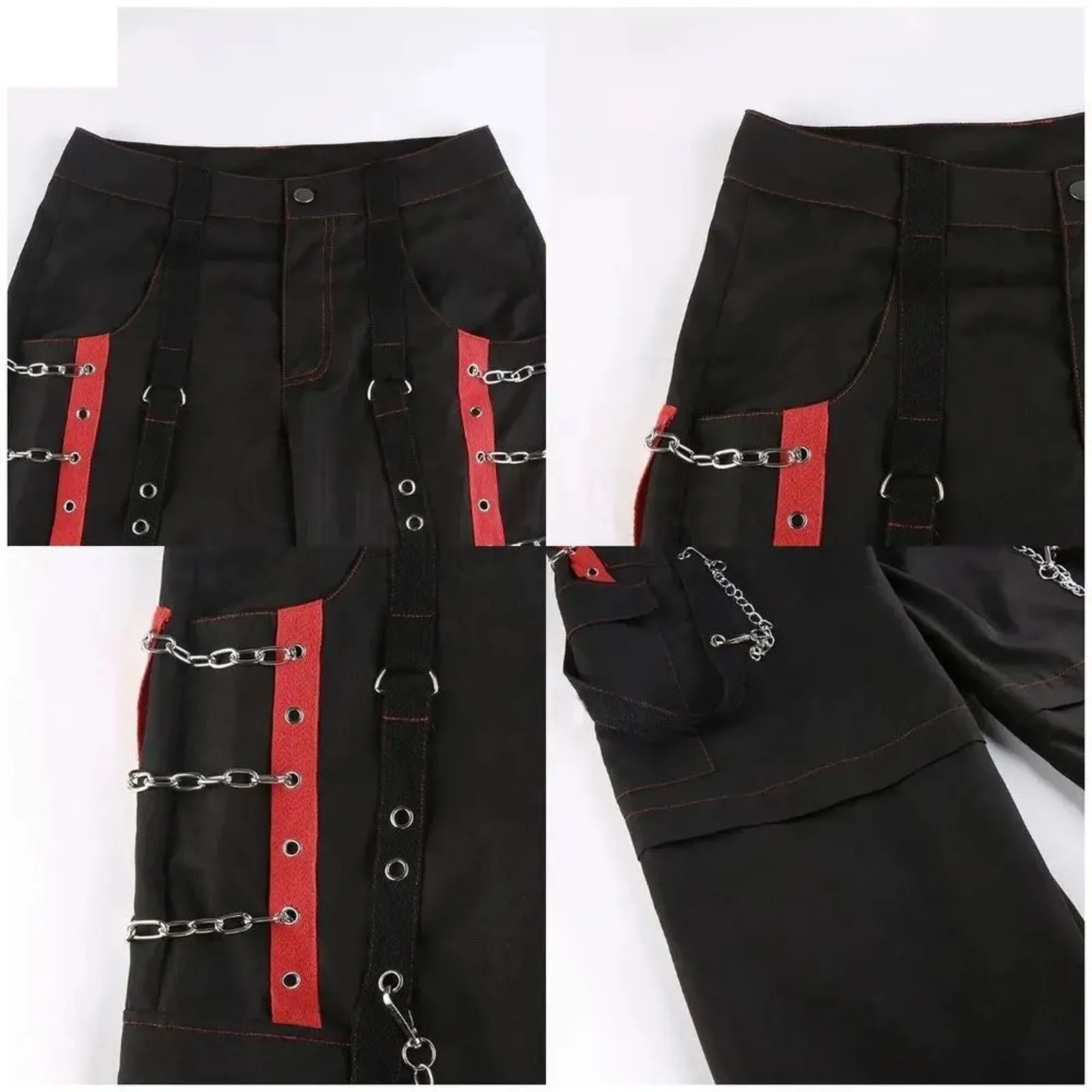 Women'S Low Waist Cargo Jeans Straight Wide Leg Baggy Denim Trousers Vintage Jeans Streetwear Pantalon Cargo De Mujer Y2k