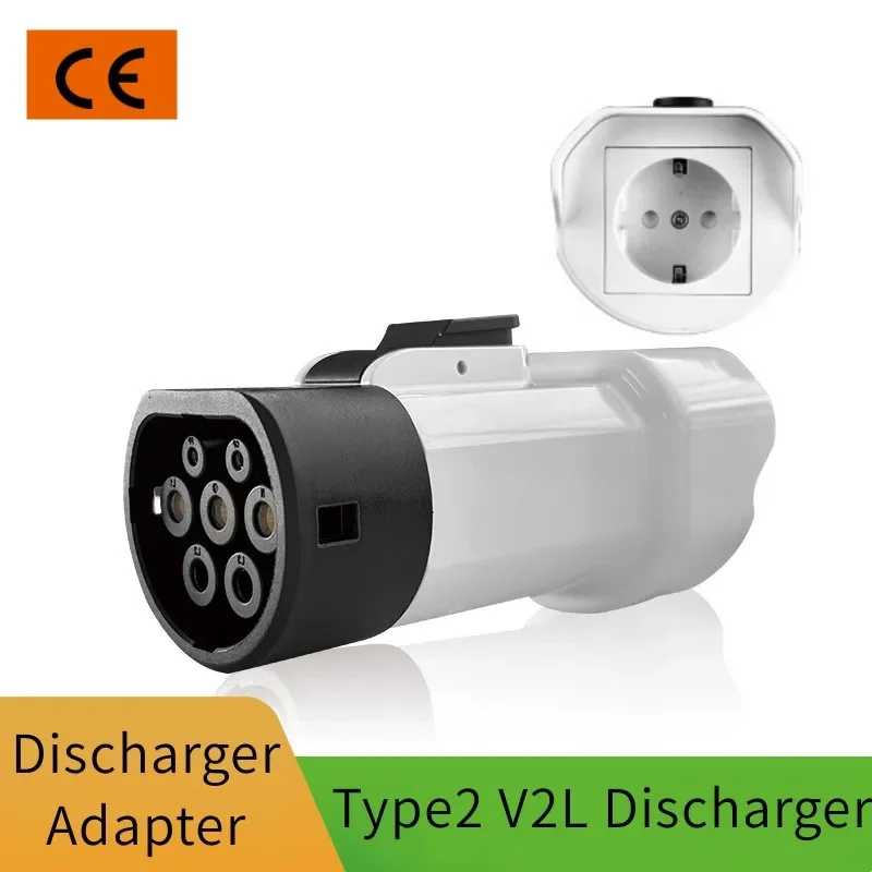 V2L Connector EV Charging Adapter Fit for BYD/MG/KIA/Hyundai Type2 V2L Discharger Vehicle to Load Discharger Adapter IEC62196 V2L Adapter