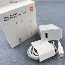 Xiaomi HyperCharge Fast Charging Combo EU Charger + Type C Cable Kit - 67W EU Set (White)