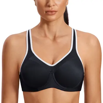Sports Bra Women Push Up Full Support High Impact Racerback Lined Underwire New Undrwear Bras Shockproof 1