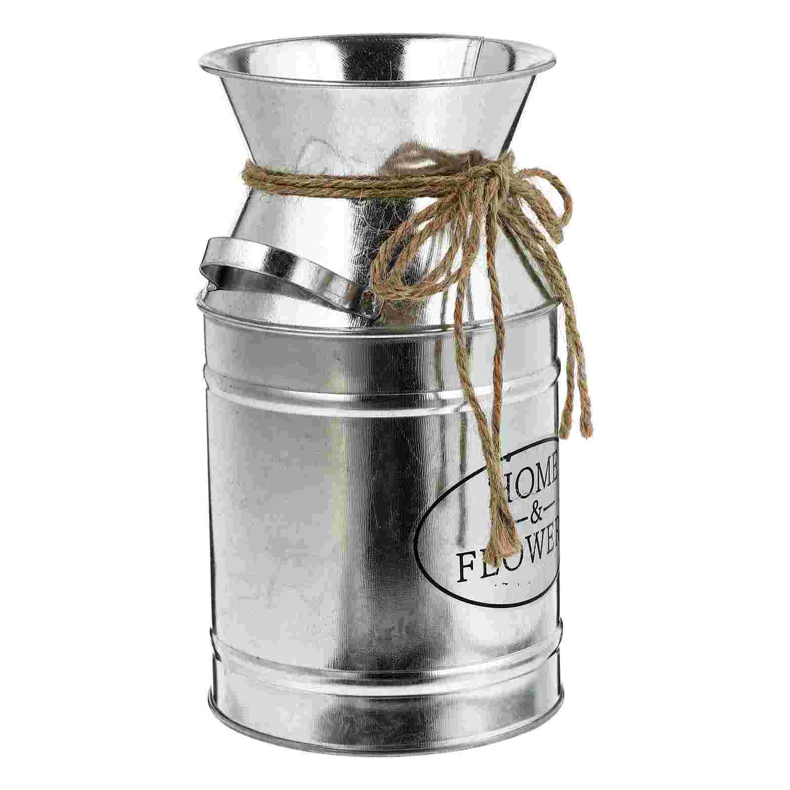 1 Pz Europeo Secchio Di Ferro Floreale Barile In Vaso Piantare Secchio Ornamento Da Giardino