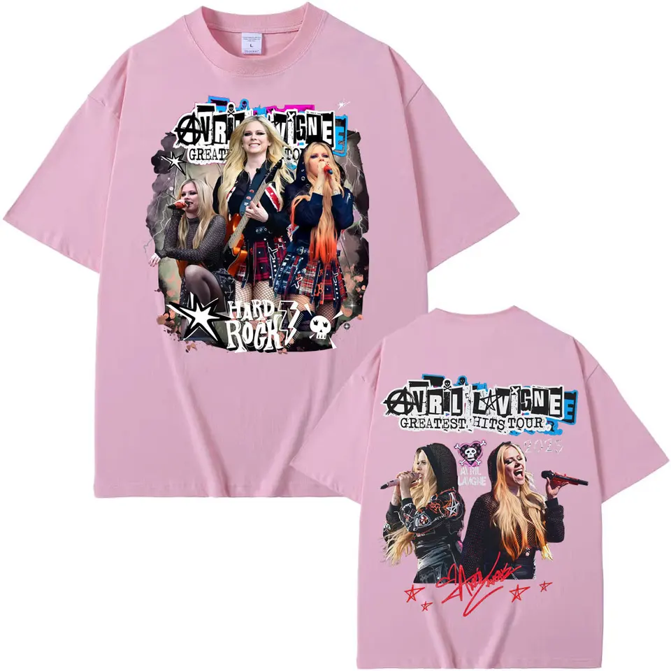 Singer Avril Lavigne Greatest Hits Tour 2025 Concert T Shirts Men