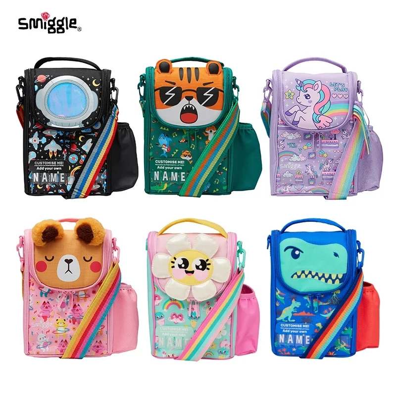 

Сумка для еды австралийская Smiggle, легкая и вместительная изоляция, многофункциональная Водонепроницаемая Diagona для учеников начальной школы