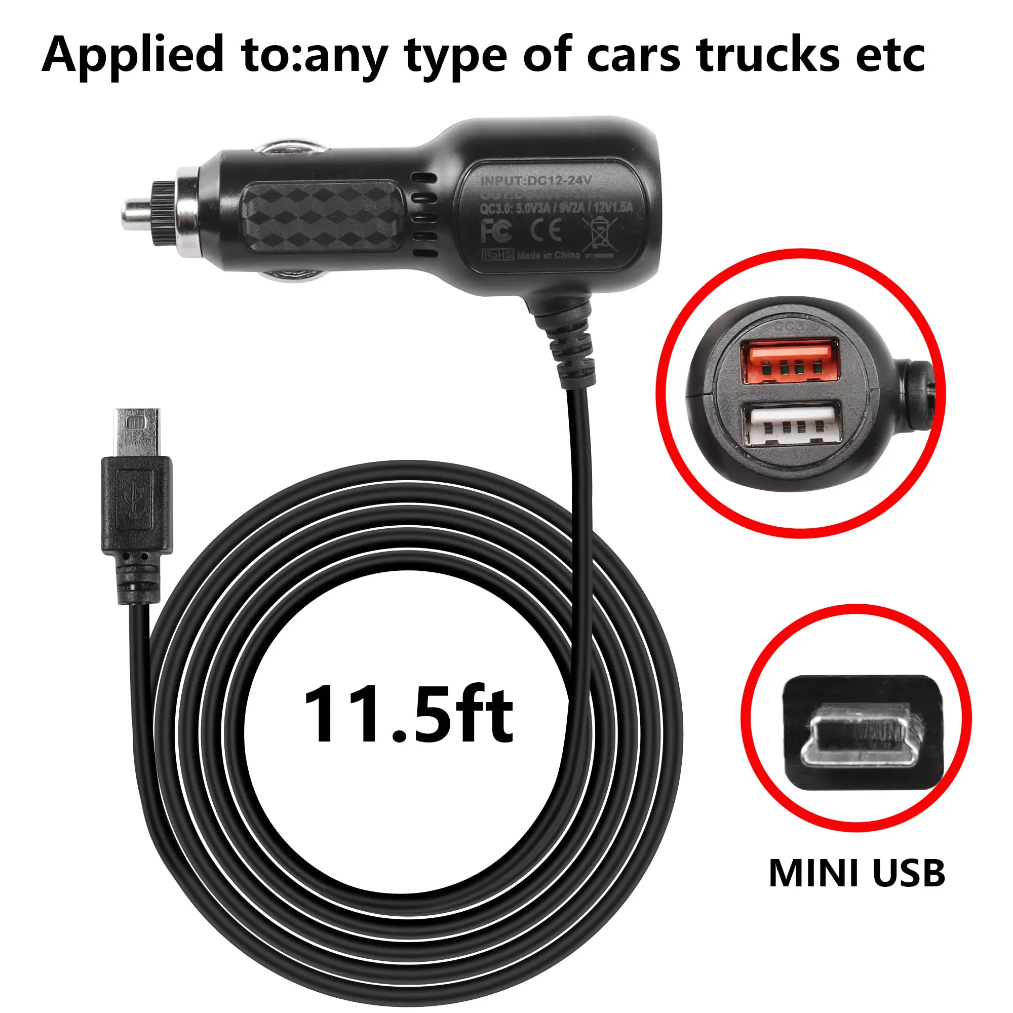MEIRIYFA- ķ  ̺, QC3.0   , ̴ USB , پ 𵨿  USB Ʈ 