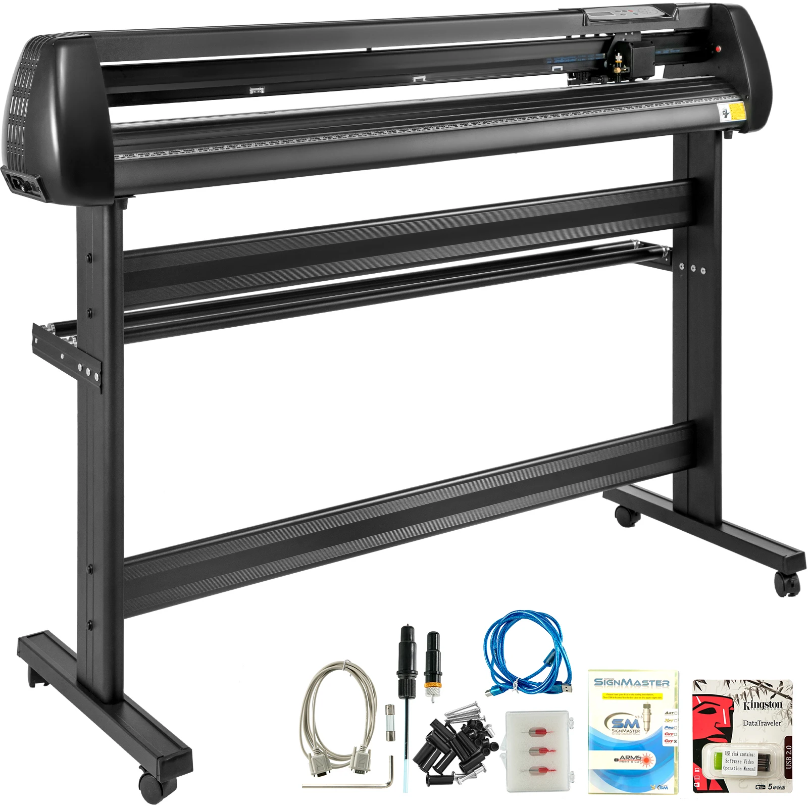 SucceBuy 53/34/28Inch Manual Vinyl Cutter Plotter Machine w/ COMPIM/USB Ports SIGNMASTER for Advertisement Craft Design Cut Etc.