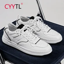 

CYYTL 2022 Spring New Students Sneakers Breathable Sports Shoes for Men Walking Non Slip Casual Fashion Leather Lace-up Tennis