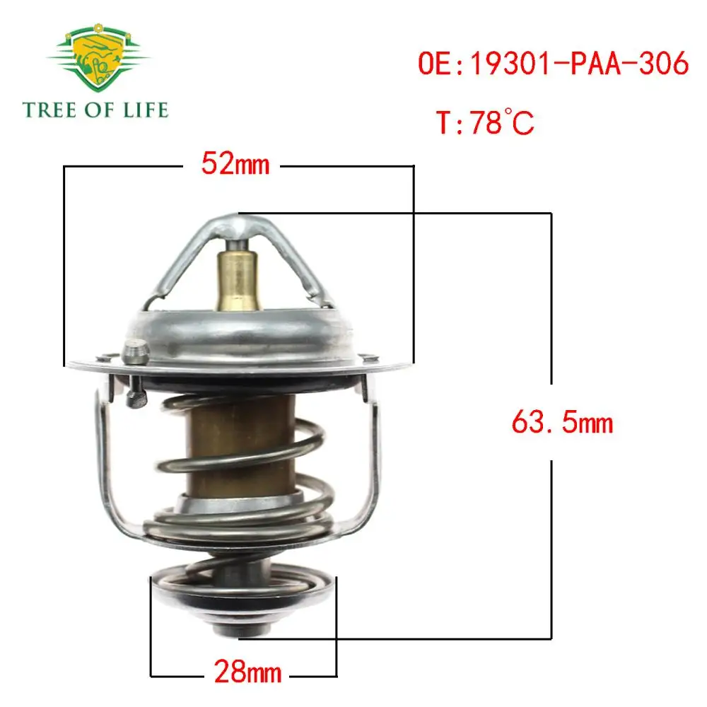 Engine Coolant Thermostat 19301-PAA-306 9301-P08-315 9301-P08-305 For Honda Accord Civic Prelude CRV Odyssey Integra