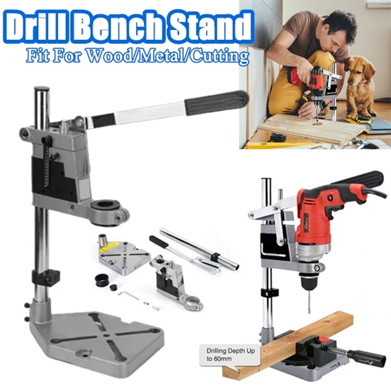 Drill Press Stand For Hand Electric Drill Adjustable Universal Bench