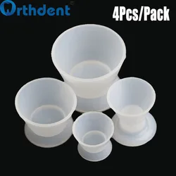 Dental Silicone Rubber Mixing Bowls Set - Flexible, Self-Solidifying, High-Temperature Disinfecting Lab Tools (4 Pieces) (4 Pcs)