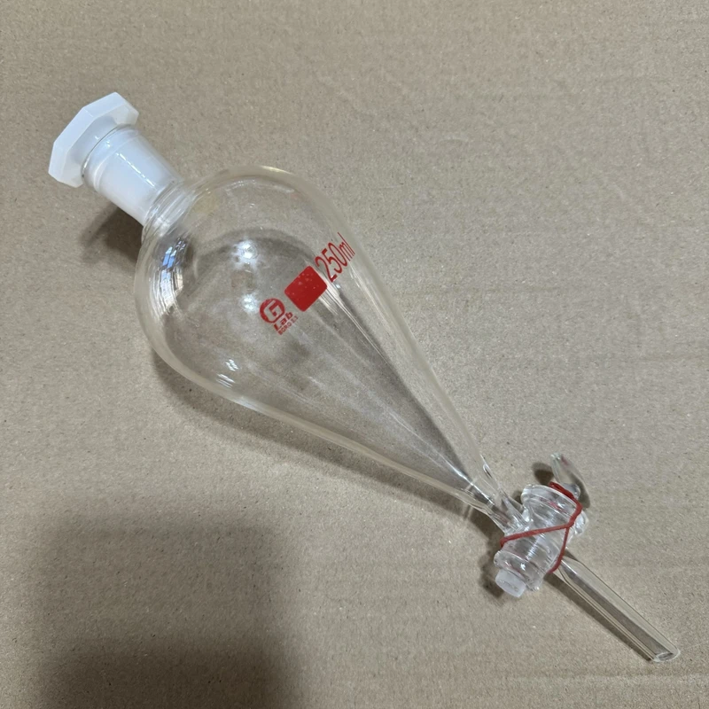 1pc Pear-shaped Glass Separation Funnel Standard Mouth 30ml/60ml/250ml/500ml/1000ml separating Laboratory Experiment lab separatory funnel lab glass supplies