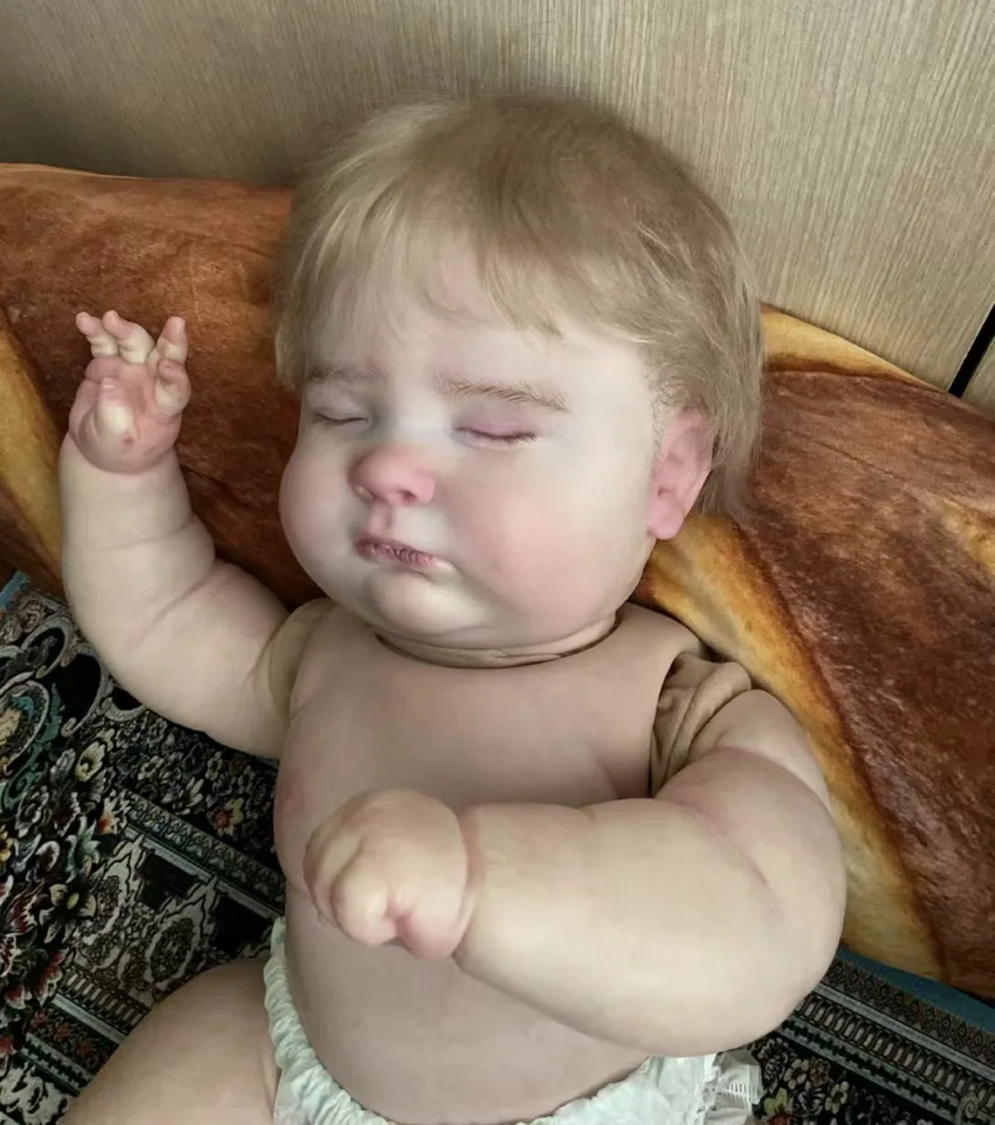 

FBBD&ShanShan 23''Customized Limited Supply With Mohair Real Photos Reborn Baby Doll Joseph Sleeping Without Belly Finished Doll