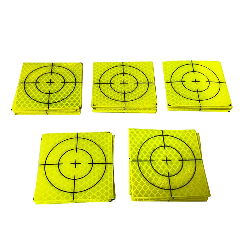 초강력 형광 녹색 반사판 시트, 반사 테이프 타겟, 20, 30, 40, 50, 60mm, 50 개