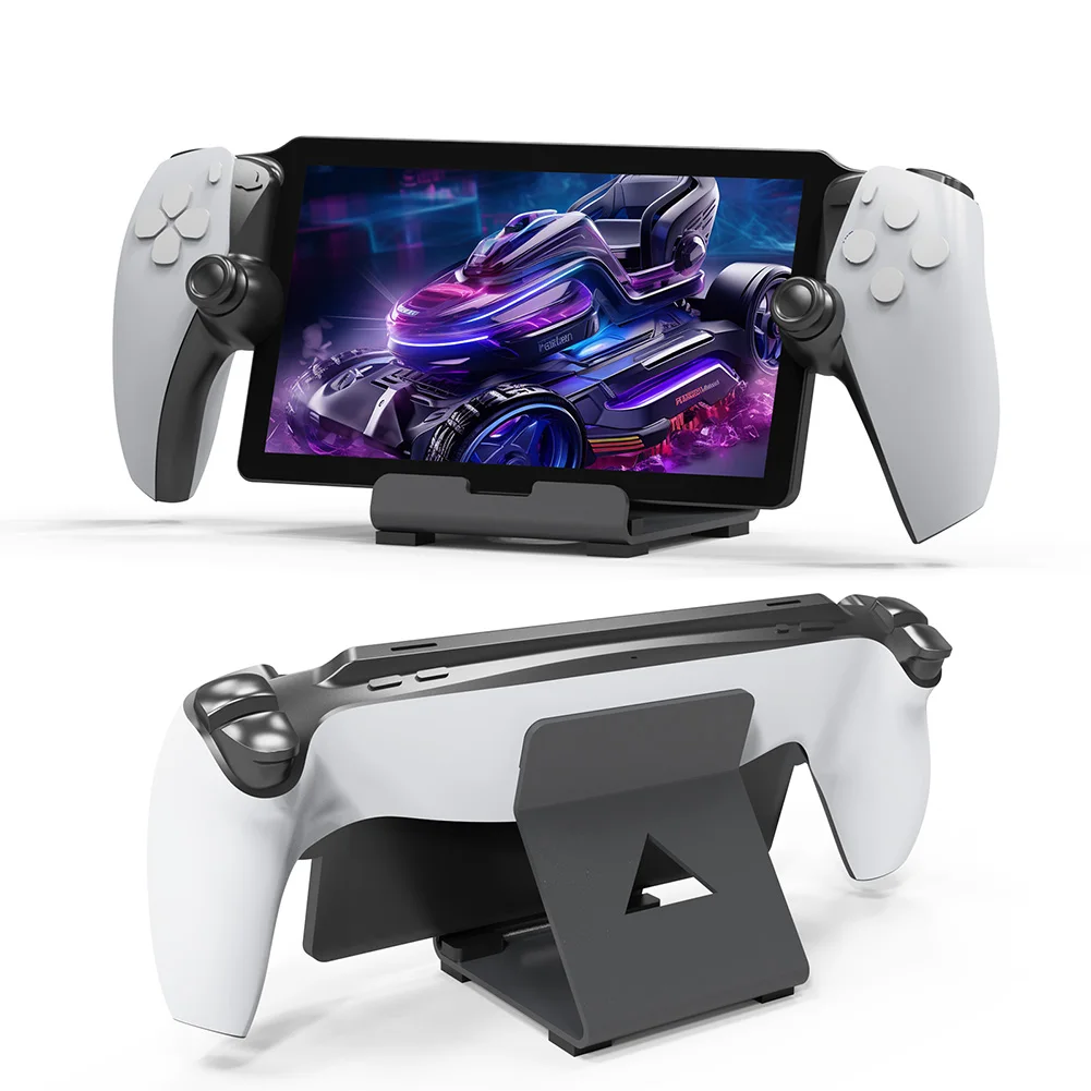 Supporto per console di gioco portatile da tavolo Risparmia spazio Supporto per tablet con cuscinetto in silicone antiscivolo per PS5 Portal Steam Deck ROG Switch - immagine 3