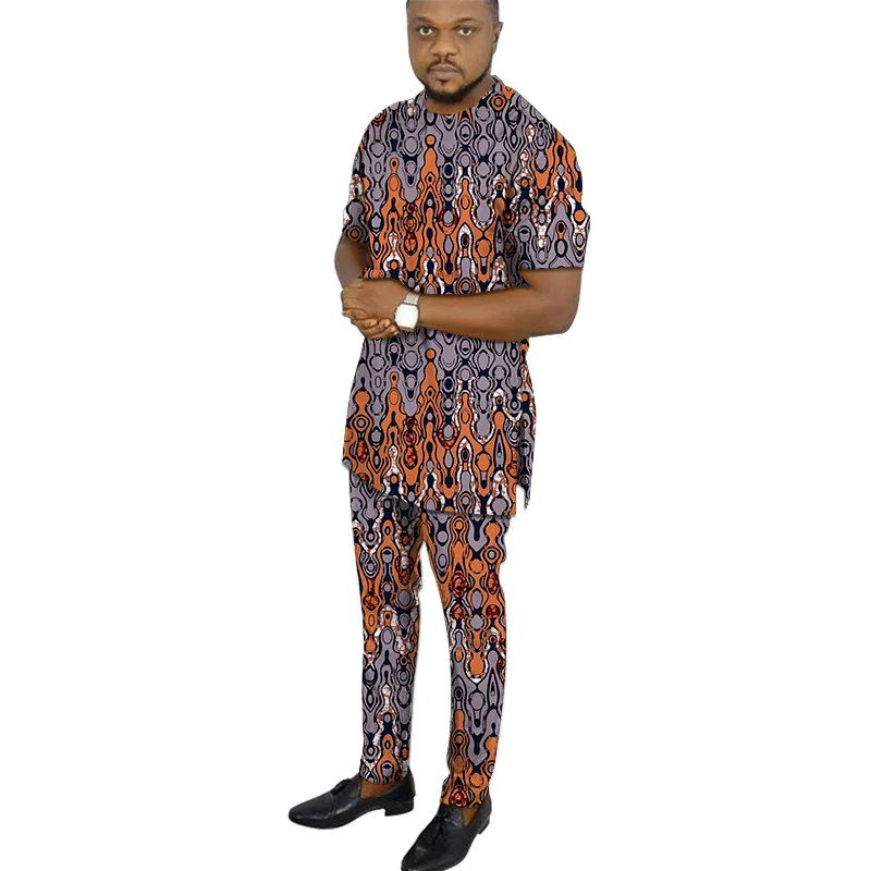 African-clothing-men-s-print-short-sleeve-shirt-with-trouser-Ankara ...