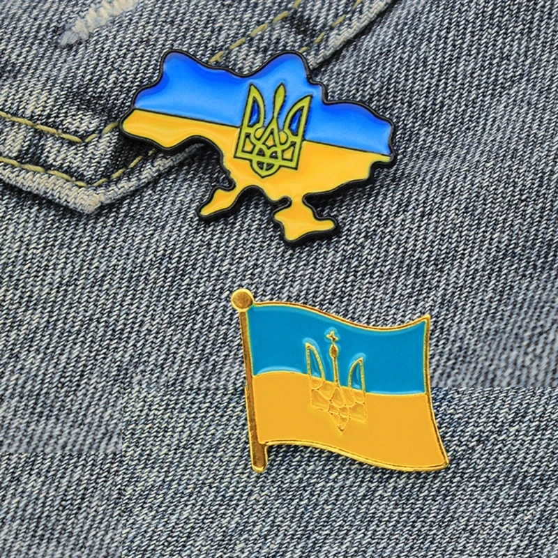 Ukraine-Flag-Ukraine-Map-Enamel-Pins-Ukrainian-National-Emblem-Shield