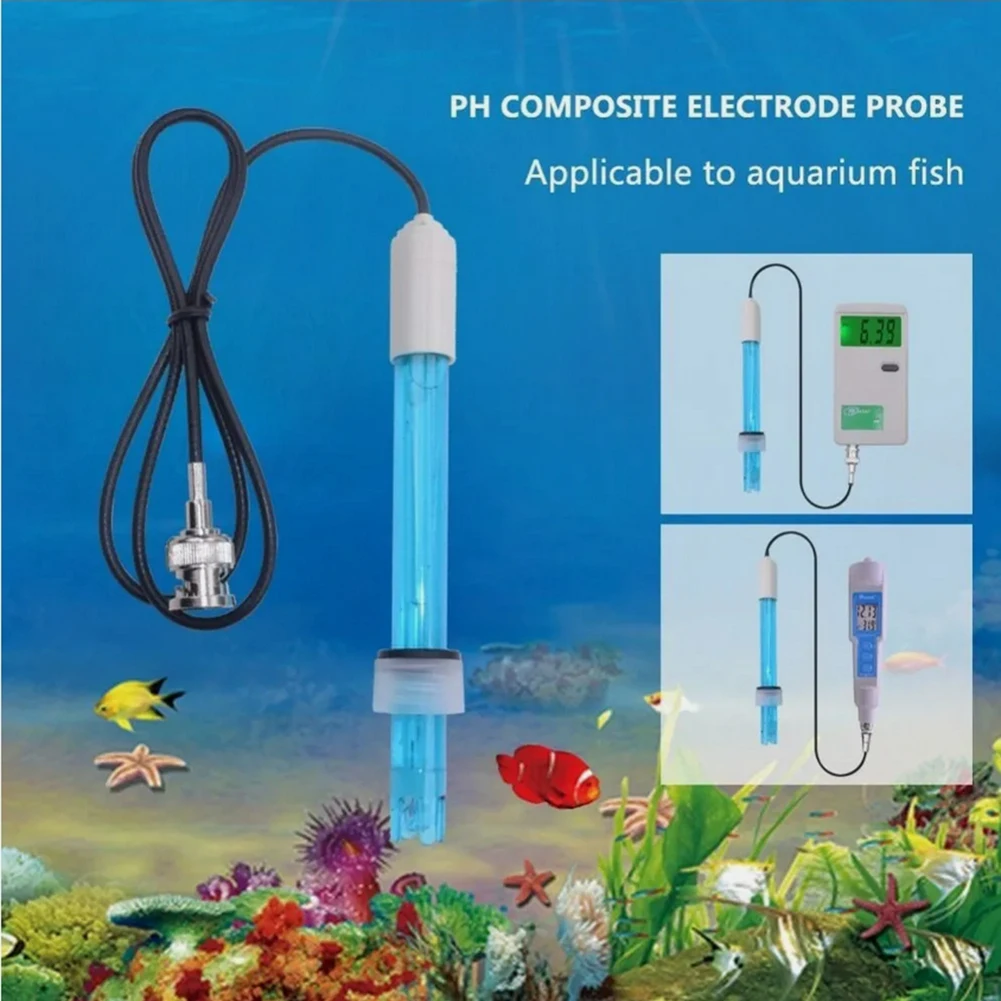 

1pcs Electrode Probe PH BNC Connector Aquarium Controller Meter Sensor Gib With Calibration Liquids Meter