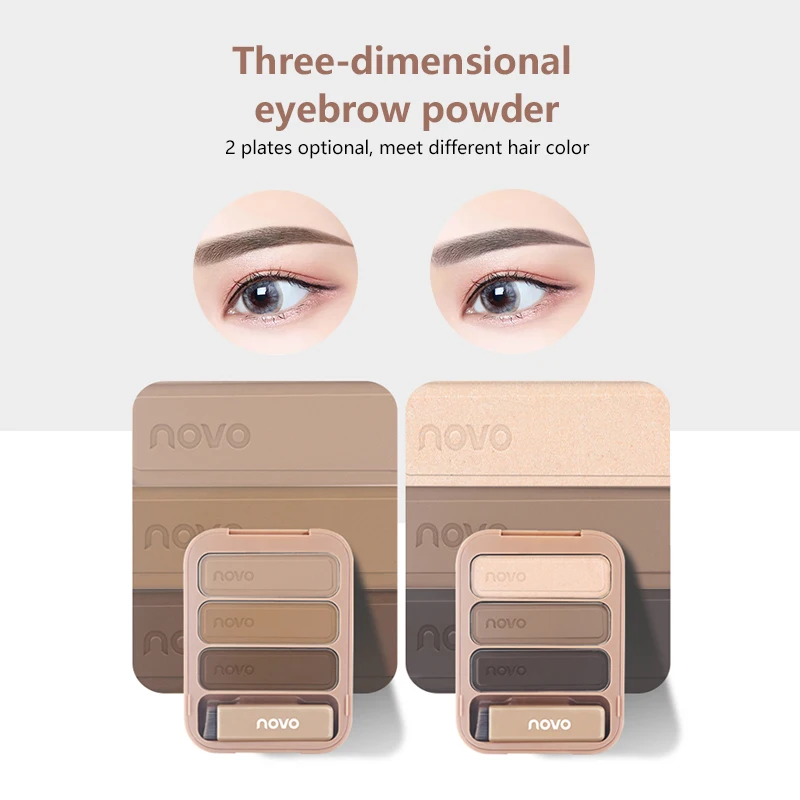 

Eyeshadow Cake Makeup 2 Color Waterproof Eyebrow Powder Eye Shadow Eye Brow Palette + Brush Eyebrow Enhancer Professional