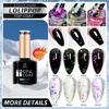 DEROI 2 IN 1 Glitter No Wipe Top Coat Gel Clear Nail Polish Flash Diamond Top Coat UV Gel Matte Topcoat Soak Off Manicure 8ml 5
