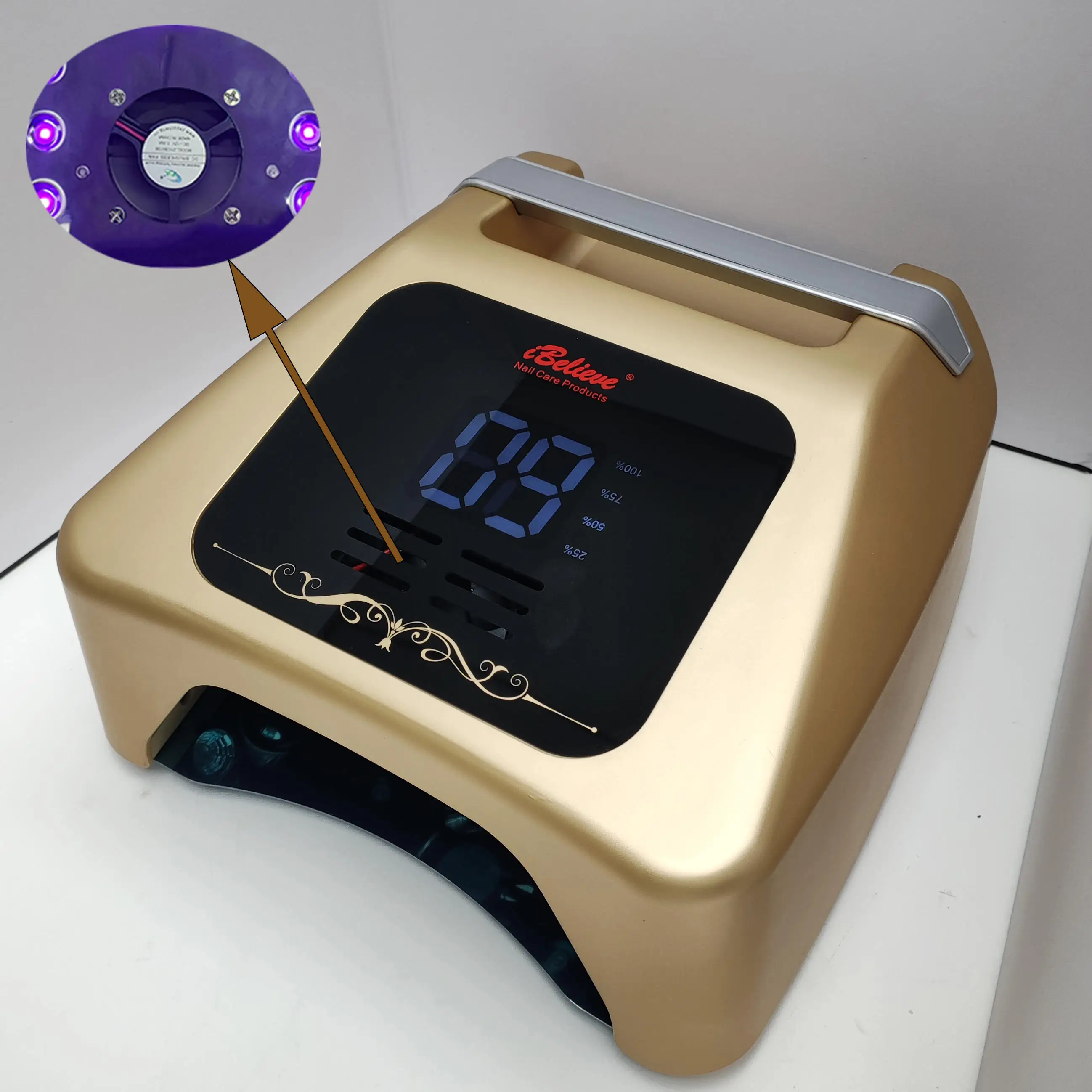 2PCS Proffesional Salon Cordless Nail Light 4 Timing Phototherapy Lamp Automatic Induction Nail Glue Dryer Dedicated Manicure 2