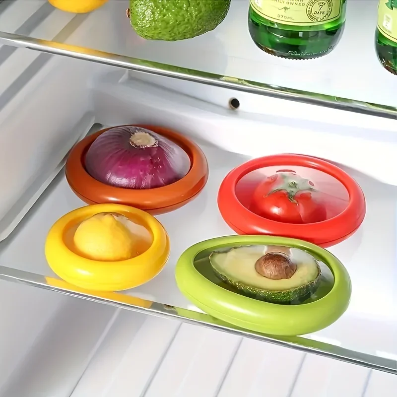 Kitchen Storage Box Food Storage Container 1/4pcs Clear Fridge Storage Container with Cover Fresh-Keeping Box Set Reusable Food Crisper Keeper Storage Kitchen Accessories