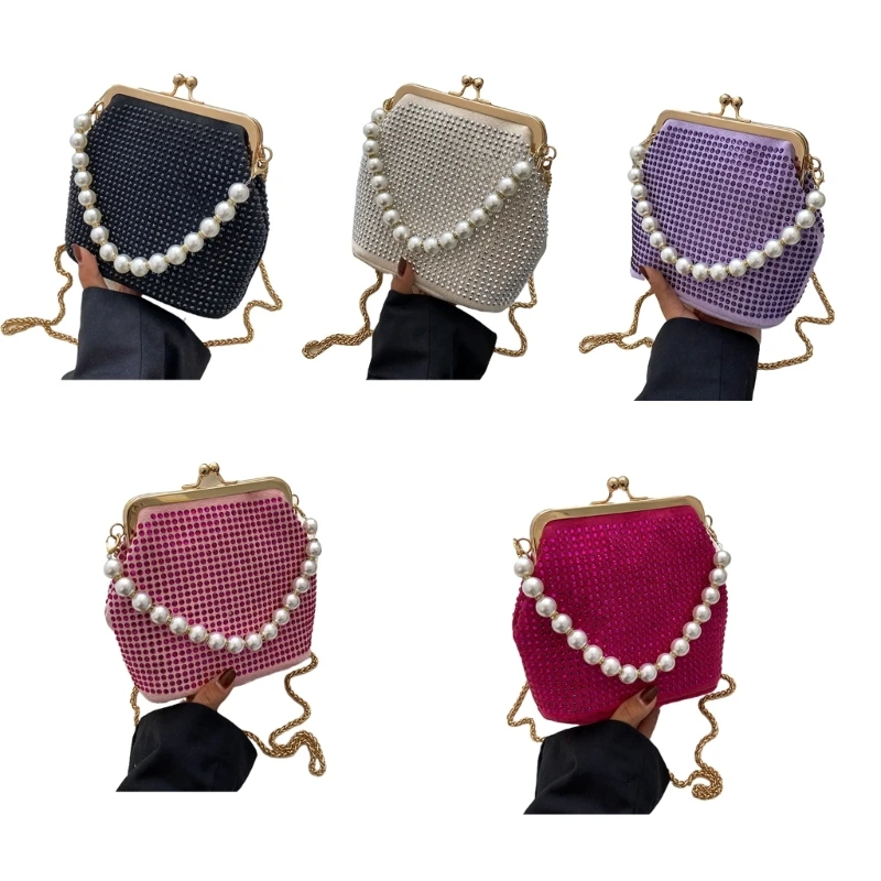 Shaped Bag with Decorative Chains Trendy Shoulder Bags Handbag for Ladies