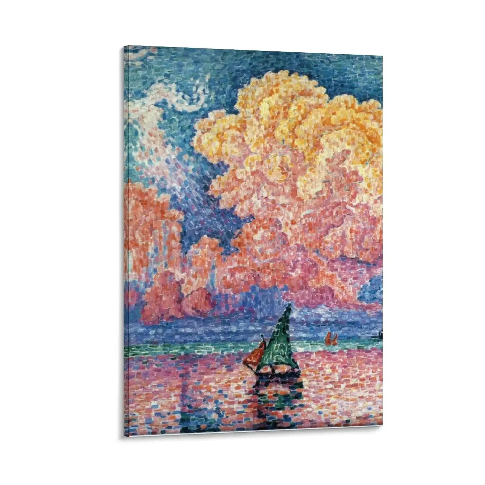 

Favourite Artist - Paul Signac - The Pink Cloud Canvas Painting anime posters bedrooms decorations poster anime