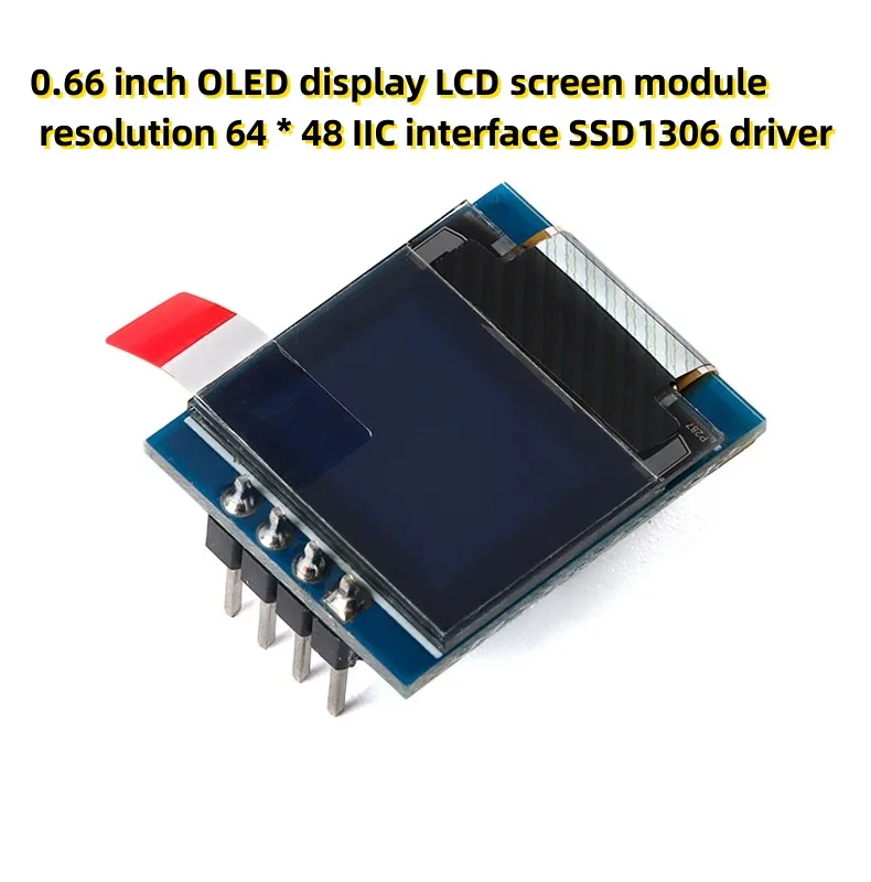 Display Oled Da 0.66 Pollici Risoluzione Modulo Schermo Lcd 64*48 Interfaccia Iic Driver Ssd1306