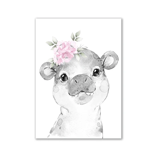 Personalized Animal Nursery Wall Art - Canvas Paintings