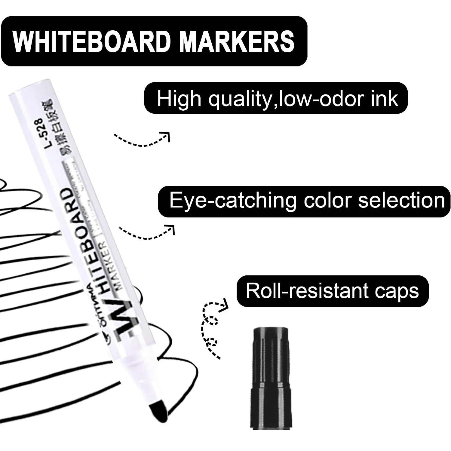 Erasable Whiteboard & Blackboard Markers 6