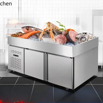 ice table refrigerated fresh ice table commercial refrigerator buffet restaurant hot pot open a la carte cabinet