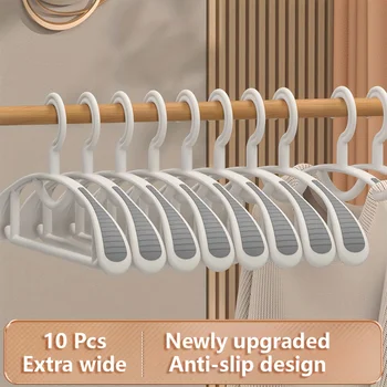 Wide-Shoulder Non-Slip Plastic Clothes Hanger 1