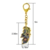 Feng Shui Peacock Feather Keychain honor and Luck Amulet Key chain 2