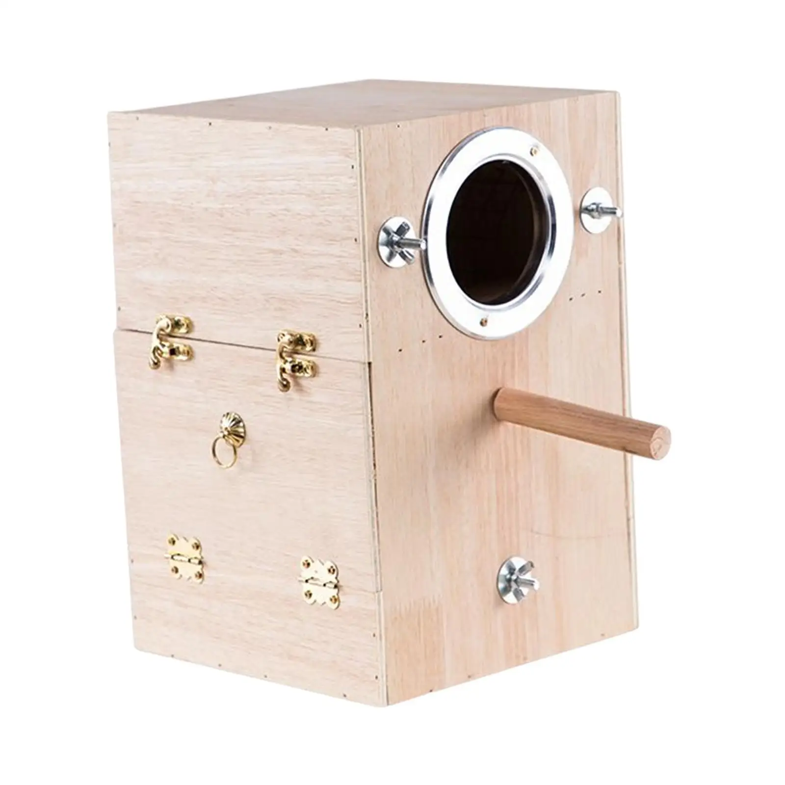 Parrot Breeding Box Bird House Parakeet Nesting Box Wooden Cage Accessories for Small Medium Birds Budgie Conures Garden Outdoor