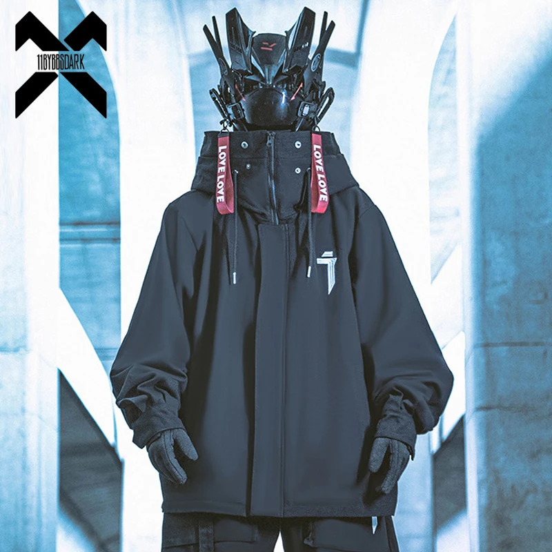 Functional Techwear Jacket Windbreaker Coat Tech Coat Jacket Blouson Techwear 11