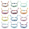 96352-24cb7a.jpg Boho tissé broderie amour poignet tricoté Bracelets d'enveloppement corde à la main tissage tressé glands ethnique femmes hommes bijoux