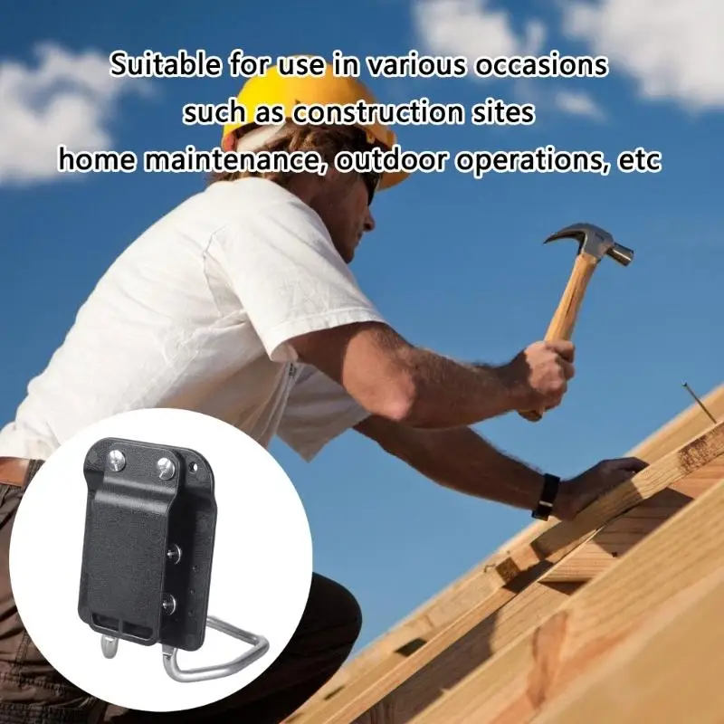 02DC Multifunctional Hammer Holder Hammer Holsters Clip on Tool Belt Metal Accessories Holder for Tool Belt Claw