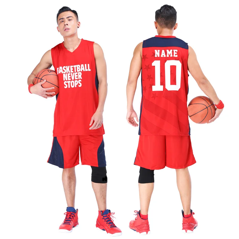 Mens Basketball Jerseys 100% Polyester Breathable