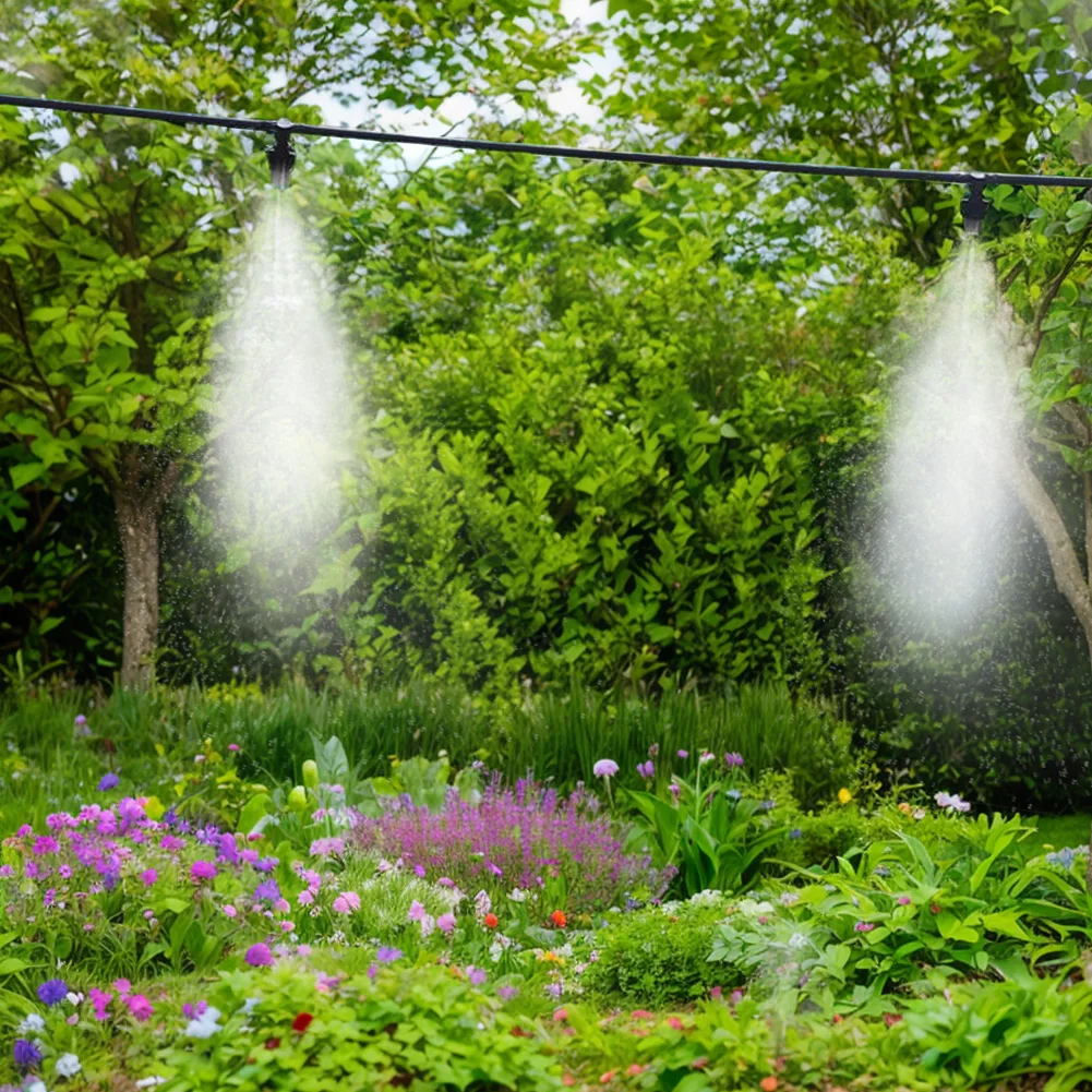 15M Misting Cooling Nozzle System Brass Atomizer Nozzles Greenhouse Micro Sprinklers Garden Sprayer Drip Irrigation