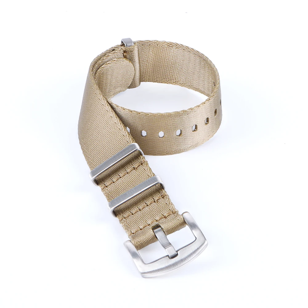 Durable Nylon Fabric Wristband with Stainless Steel Buckle - Available in Multiple Sizes