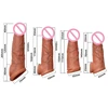 20CM Realistic Penis Sleeve Extender Reusable Dildos Condom Delay Ejaculation Dick Enlargement Sex Toys for Men 1