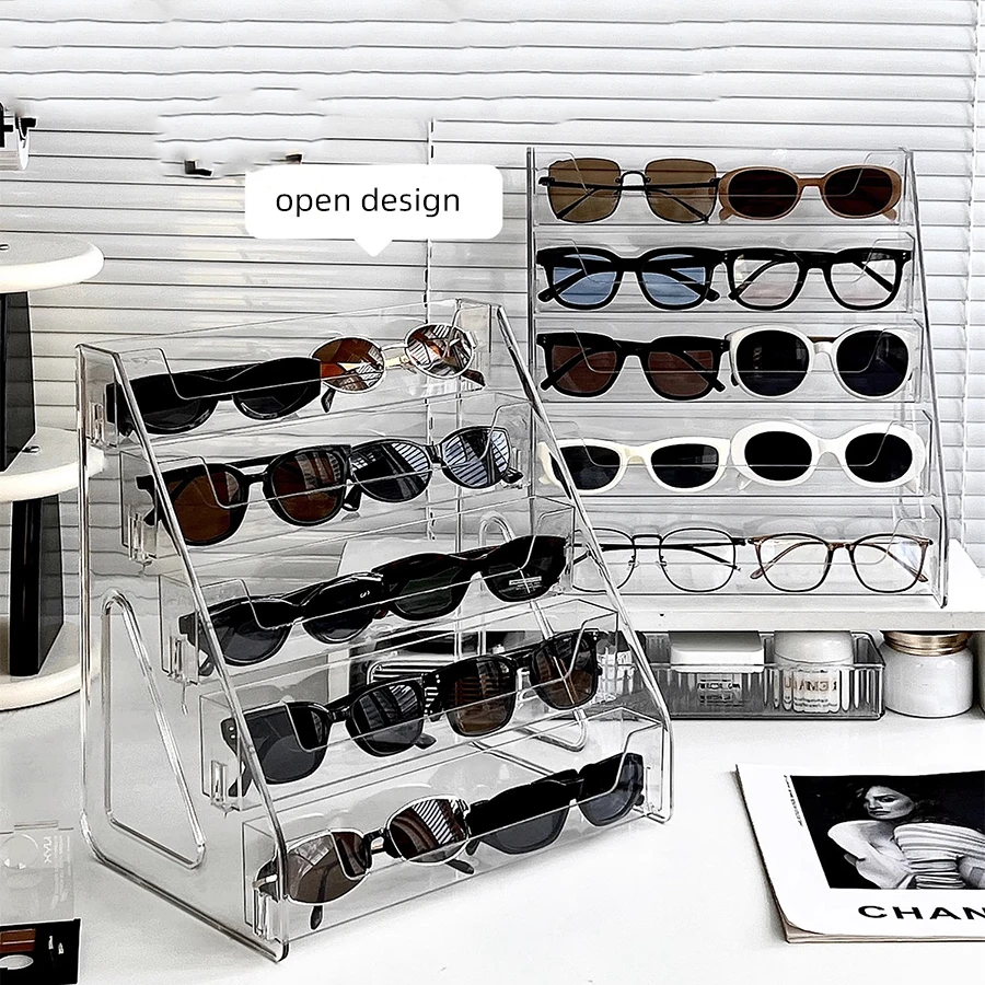 Sunglasses storage box, acrylic ladder bracket, frame, myopia glasses, sunglasses storage ladder rack 2