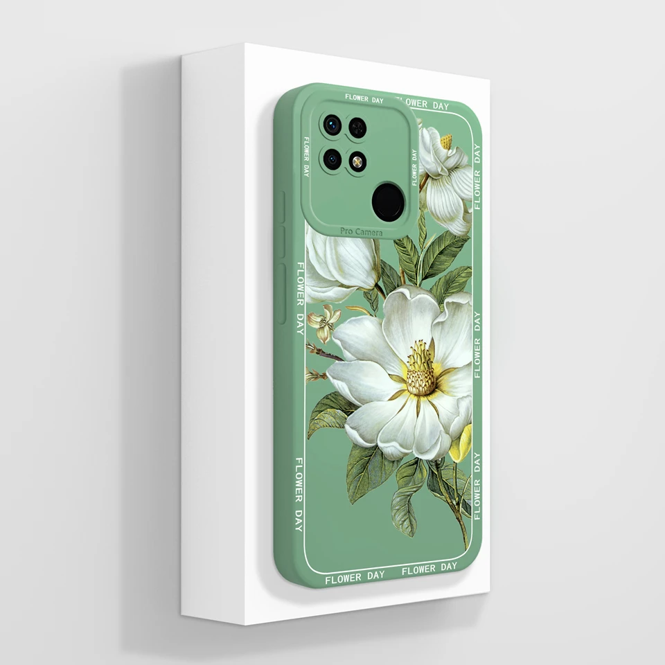 Love Heart Flower Liquid Shockproof Soft Back Cover - Durable & High Quality Case