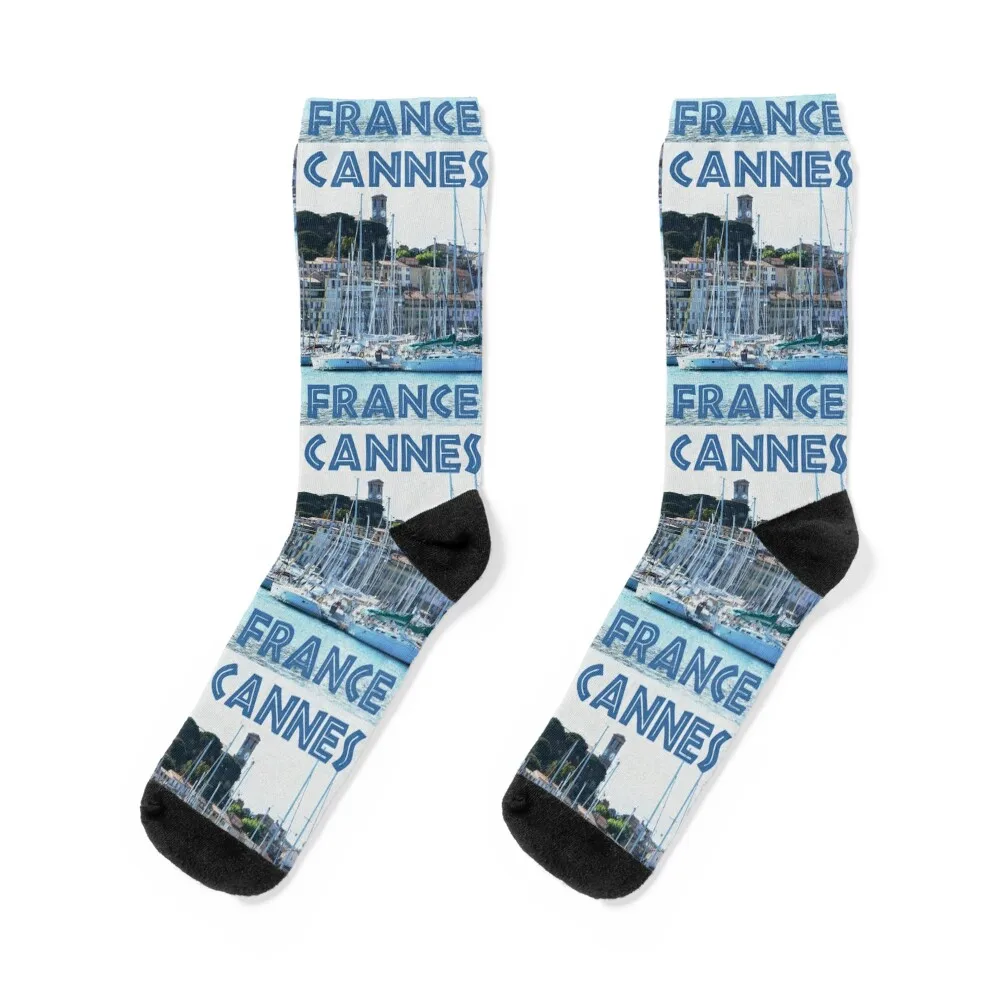 

Cannes, France - Waterfront and Old Town Socks valentine gift ideas Running Ladies Socks Men's