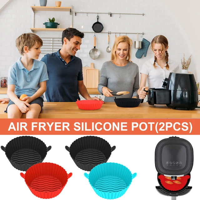 Air Fryer Silicone Pot Reusable Air fryer Oven Accessories Replacement of  Paper Liners Heat Resistant Air fryer Silicone Liner - AliExpress
