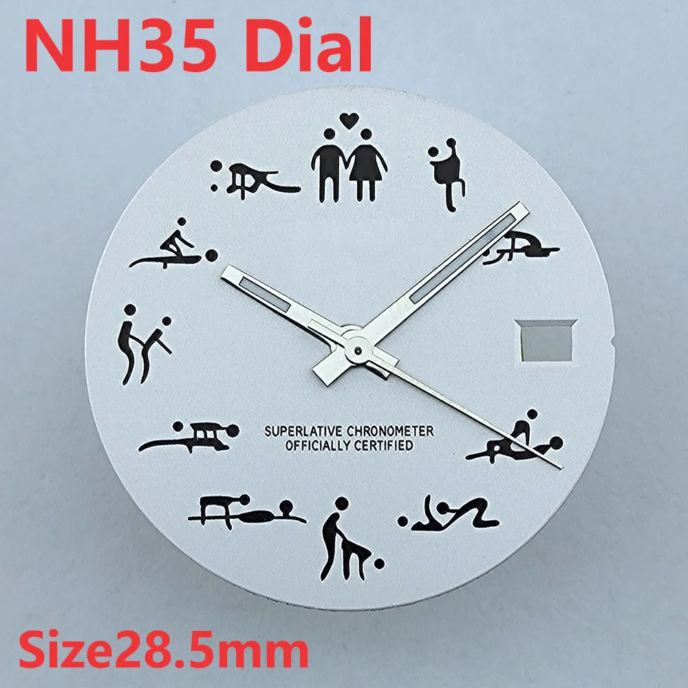 

NH35 dial couple dial S dial white dial personalized dial suitable for NH35 movement watch accessories
