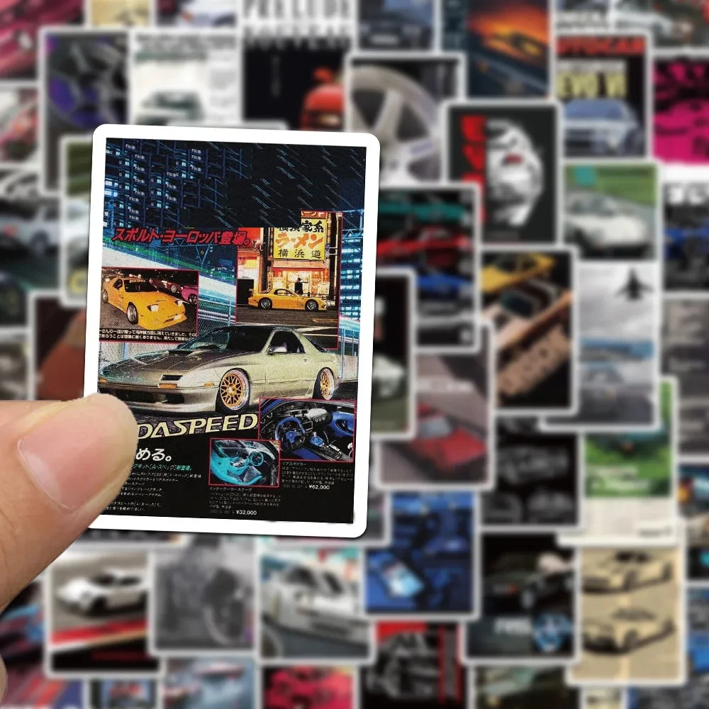 10/30/50PCS JDM 개조 레이싱 자동차 낙서 스티커 노트북 스케이트 보드 오토바이 자동차 방수 멋진 스티커 데칼 아이 장난감