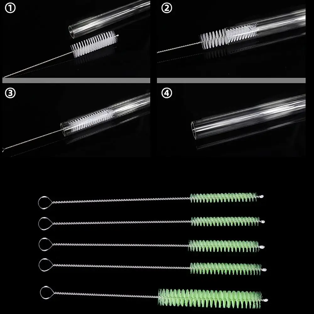 Useful Straw Cleaning Brush Colorful Nylon Straw Cleaners Healthier Multi-purpose Glass Tube Brush Slot Brush Bottle Accessory