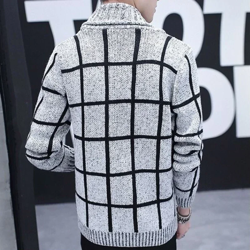Jersey De Punto Patchwork Para Hombre - Abrigado, De Gran Tamaño, Ideal Para Otoño E Invierno