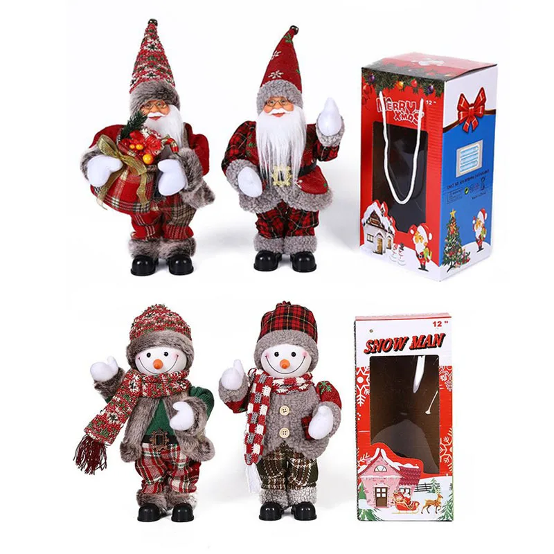 

Электрический Рождественский Санта-Клаус, снеговик, декоративное украшение, рождественские детские игрушки, подарок, Рождественская музыка, электрическая качели, снеговик