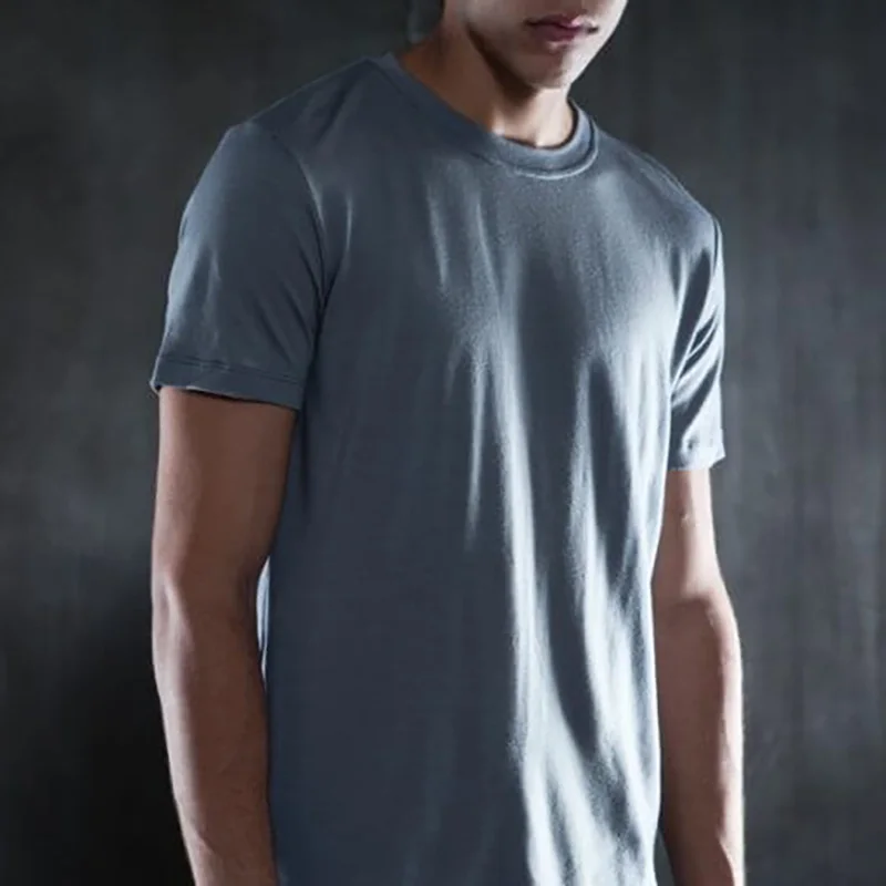 100% Merino Wool T shirt Men Base Layer Merino Shirt Wicking Breathable Quick Dry Anti-Odor No-itch Big USA Size 3